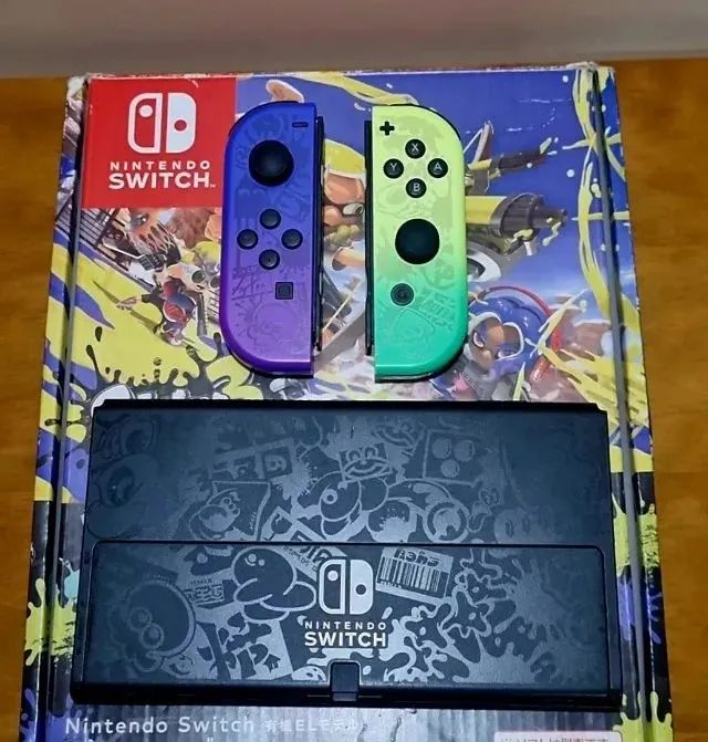 Nintendo Switch OLED Splatoon 3 + case + Cartão 128GB - Foto 3