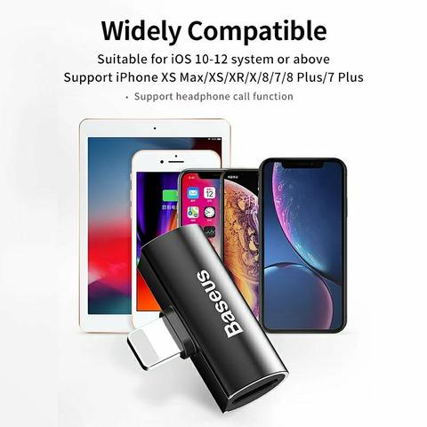 Adaptador Lightning fone + carregador iPhone original baseus - Foto 4