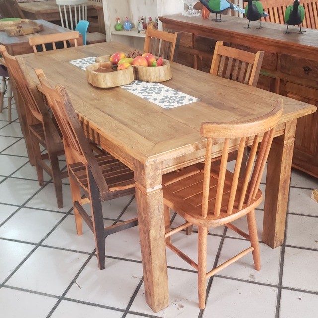 Mesa Pé Diamante De Demolição Com Azulejo - Foto 2