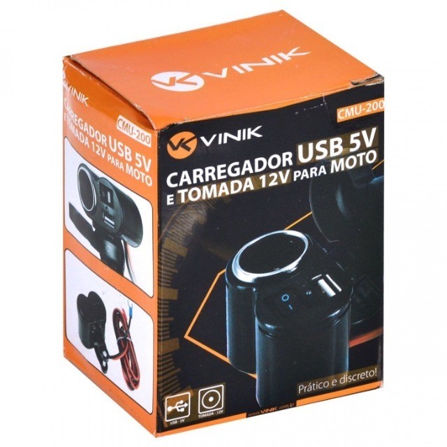 Tomada Usb P/ Moto Carregador Celular Acendedo Cigarro - Foto 4
