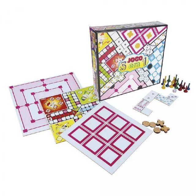 Jogo De Tabuleiro Jogo Da Velha Jogo De Domino Infantil