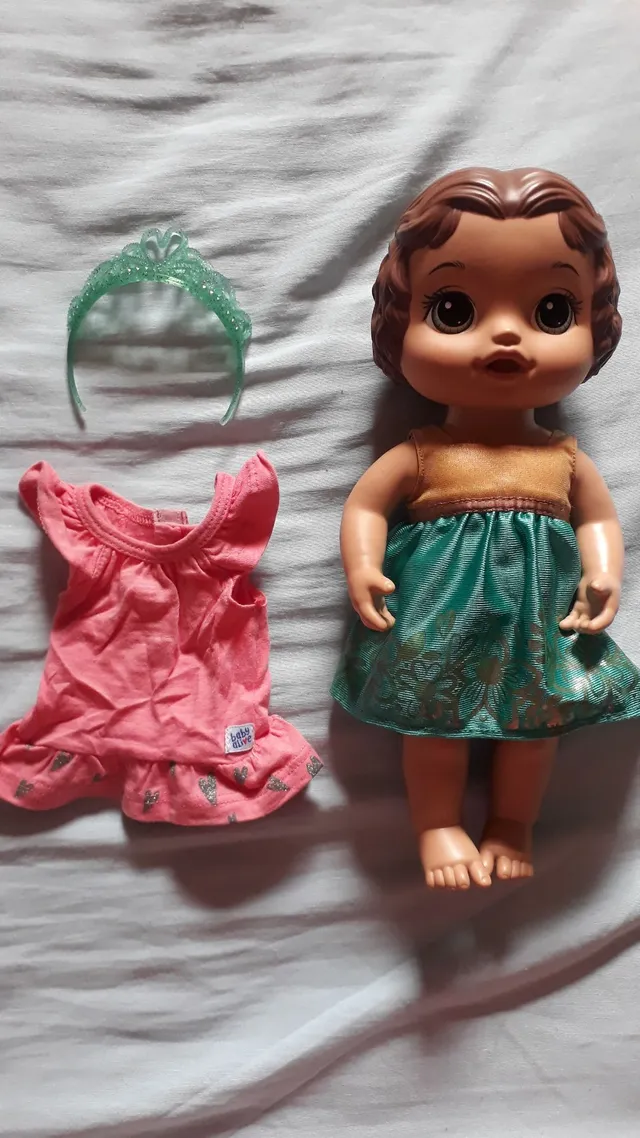 Vestido de crochê para boneca baby alive 