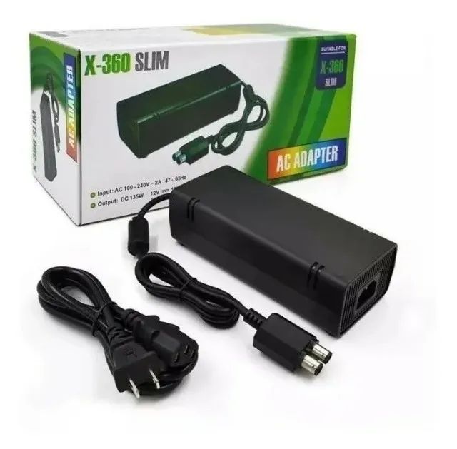 Fonte Xbox 360 Slim 2 pinos alimentação Bivolts 110/220 Volts - Foto 3