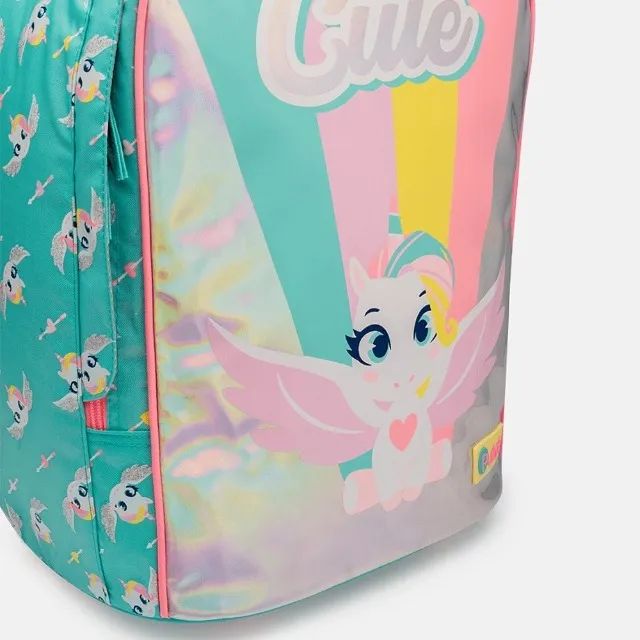 mochila escolar com rodinhas pequena puket unicórnio love  - Foto 3