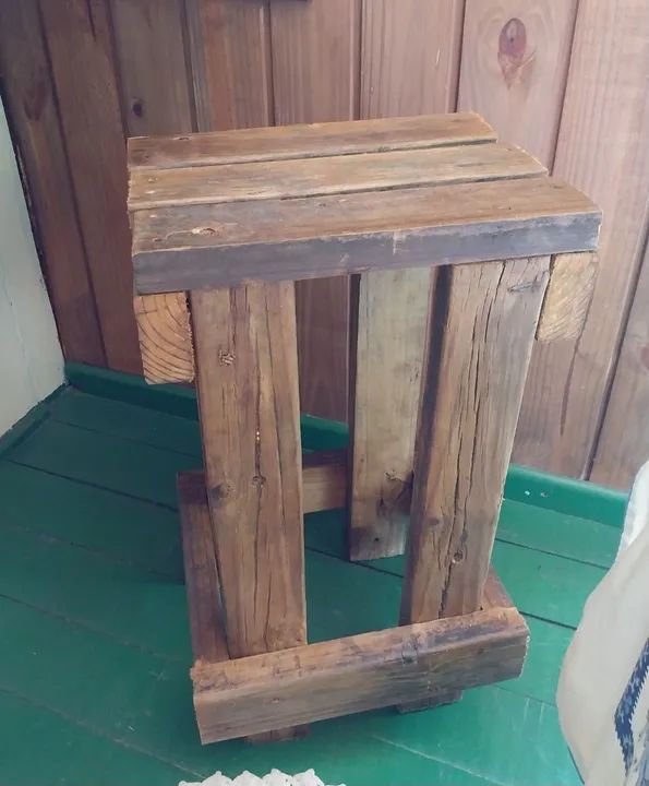 Banquetas Rusticas Madeira Demolição Maciça Tratada
