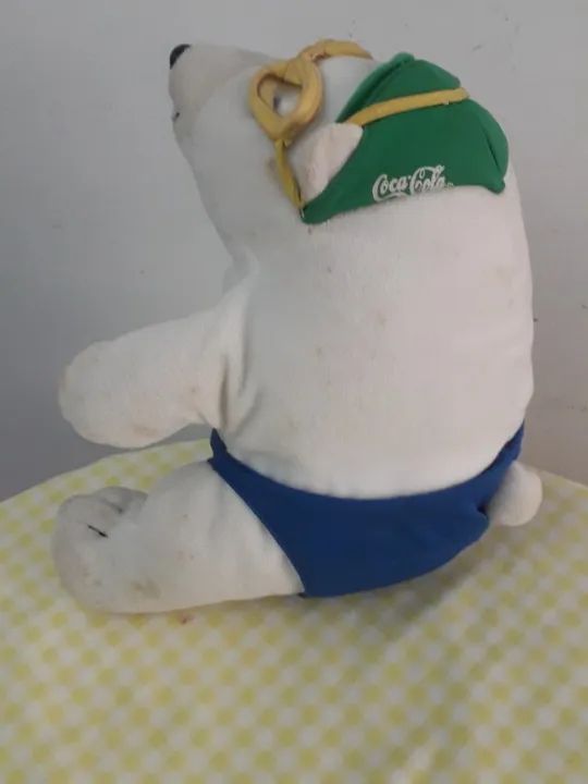 Urso natação Coca Cola pelúcia  - Foto 3
