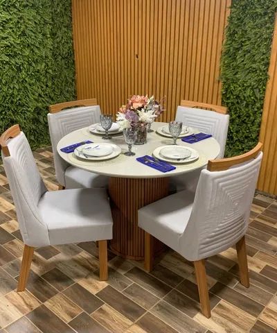 Conjunto de mesa 4 lugares 