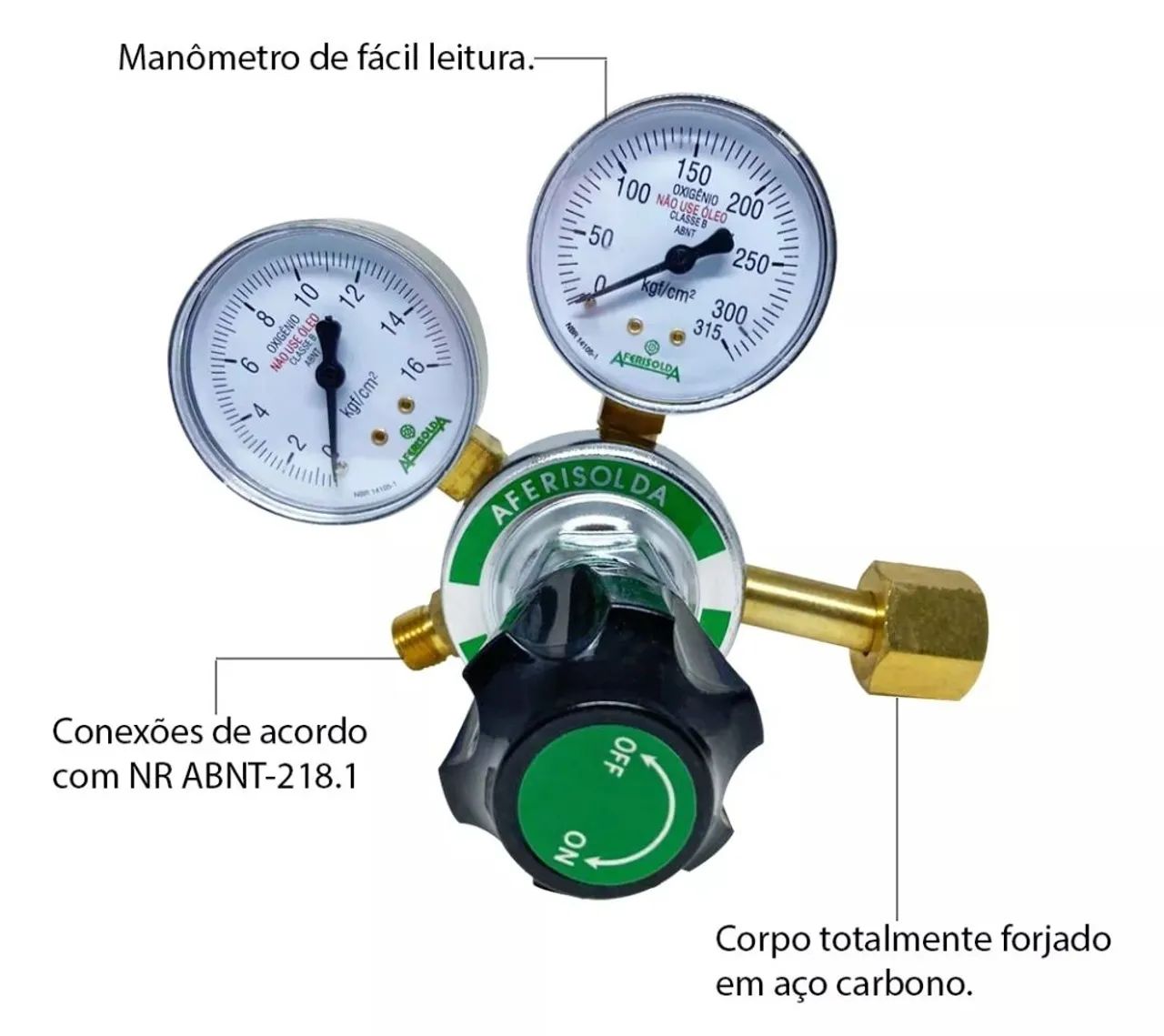 Regulador de Pressão para Oxigênio - Aferisolda - Foto 2