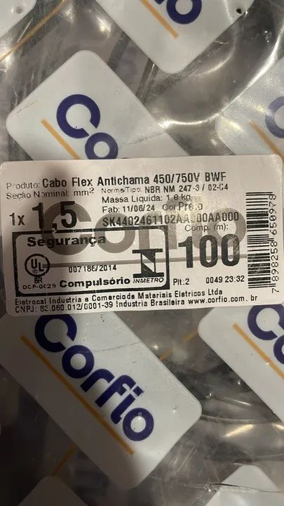 Cabos eletricidade CORFIO - 1,5mm  - Foto 2