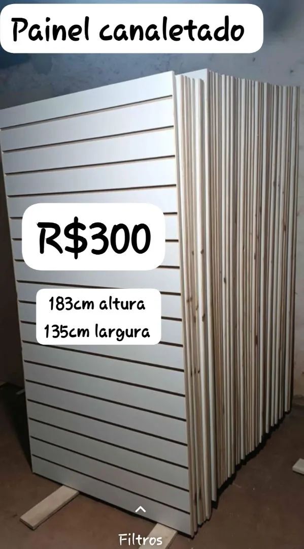 Painel canaletado 183cm x 135cm