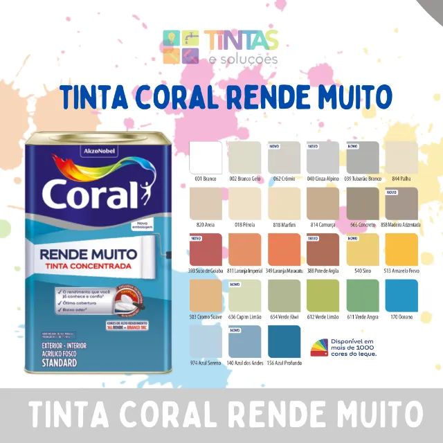 Tinta Coral Rende Muito 16L Cores