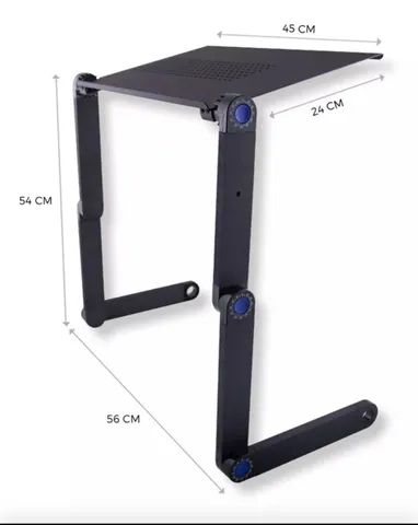 Mesa Articulada Para Notebook Com Mousepad - Preto - Foto 4