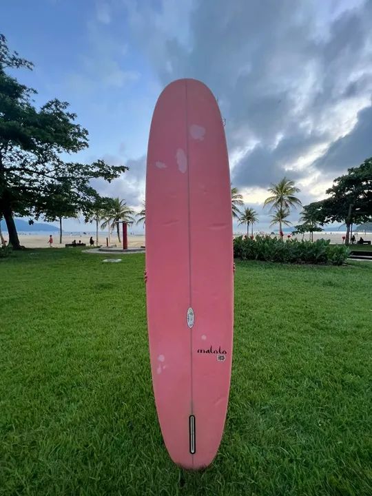 Prancha Longboard 9'2" Malolo Rosa Com Quilha e Leash - Foto 3