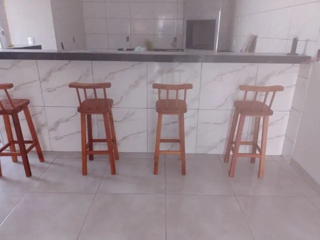 Banquetas de madeira  - Foto 3
