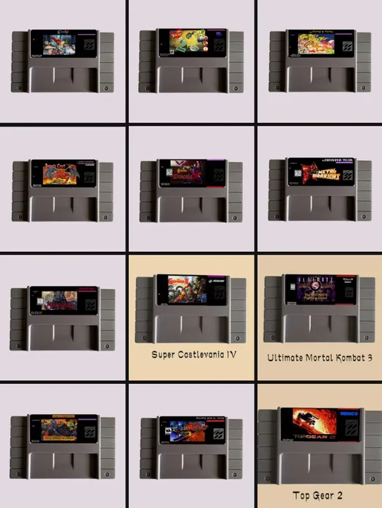 Cartuchos novos Super Nintendo preços variados diversos Títulos