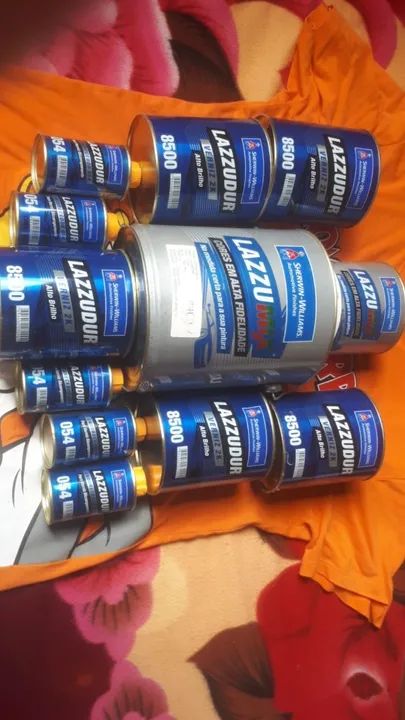 Tinta Automotiva Poliéster Nardo Gray Ly7c 900ml + Verniz 5 unidades aceito cartão - Foto 2