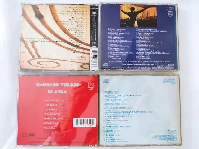 Kit 4 Cds Caetano Veloso Transa Nome Cores Totalmente Demais A