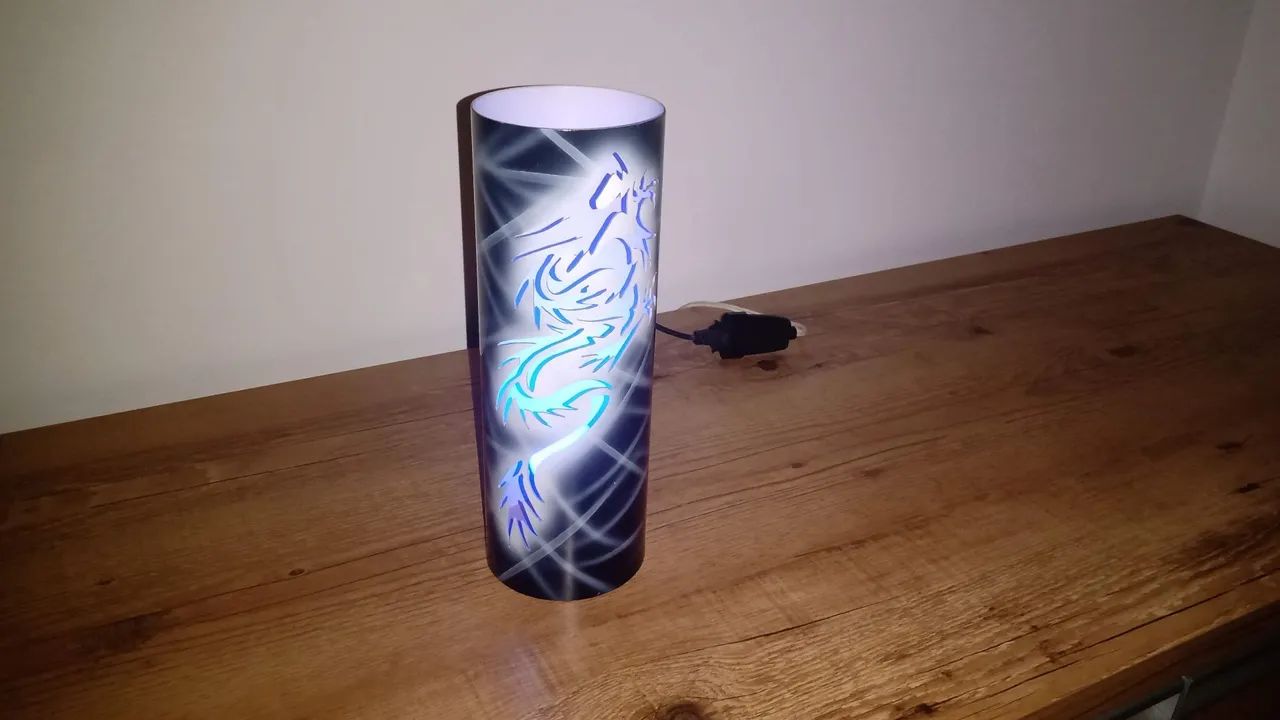 Luminária Dragão Azul - Foto 2