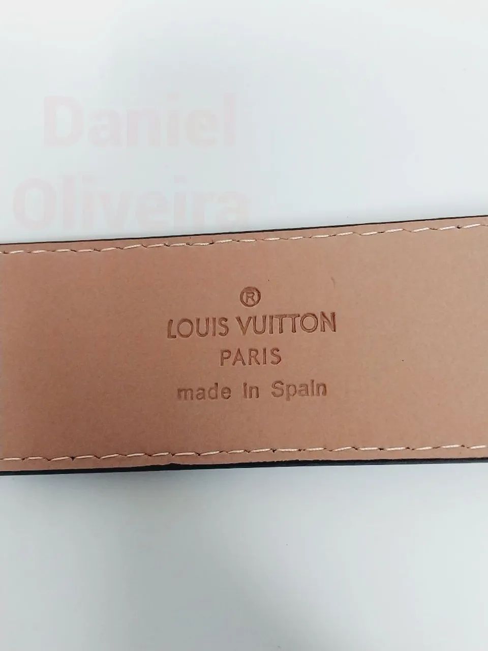 Cinto de couro Louis Vuitton Trevor 4cm  - Foto 4