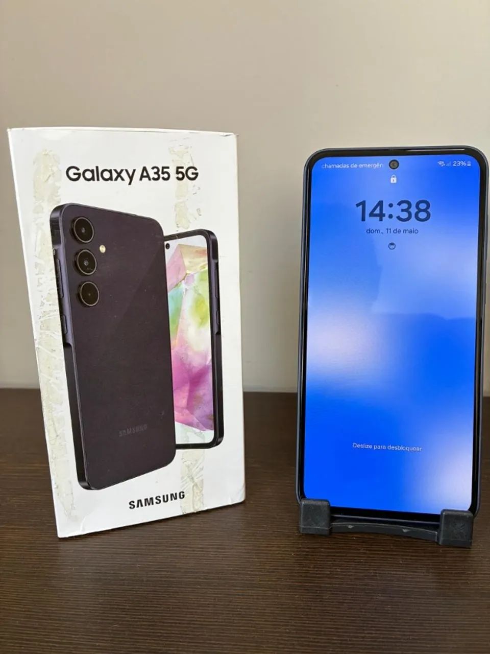 Smartphone Samsung Galaxy A35 5G 128GB 6GB RAM Azul Escuro_Muito Novo!!!