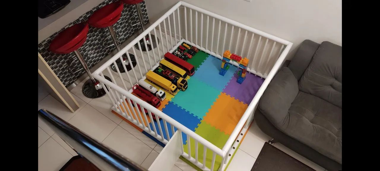 Cercado Chiqueirinho Playground Criança ou Pet em PVC Especial + Tatame