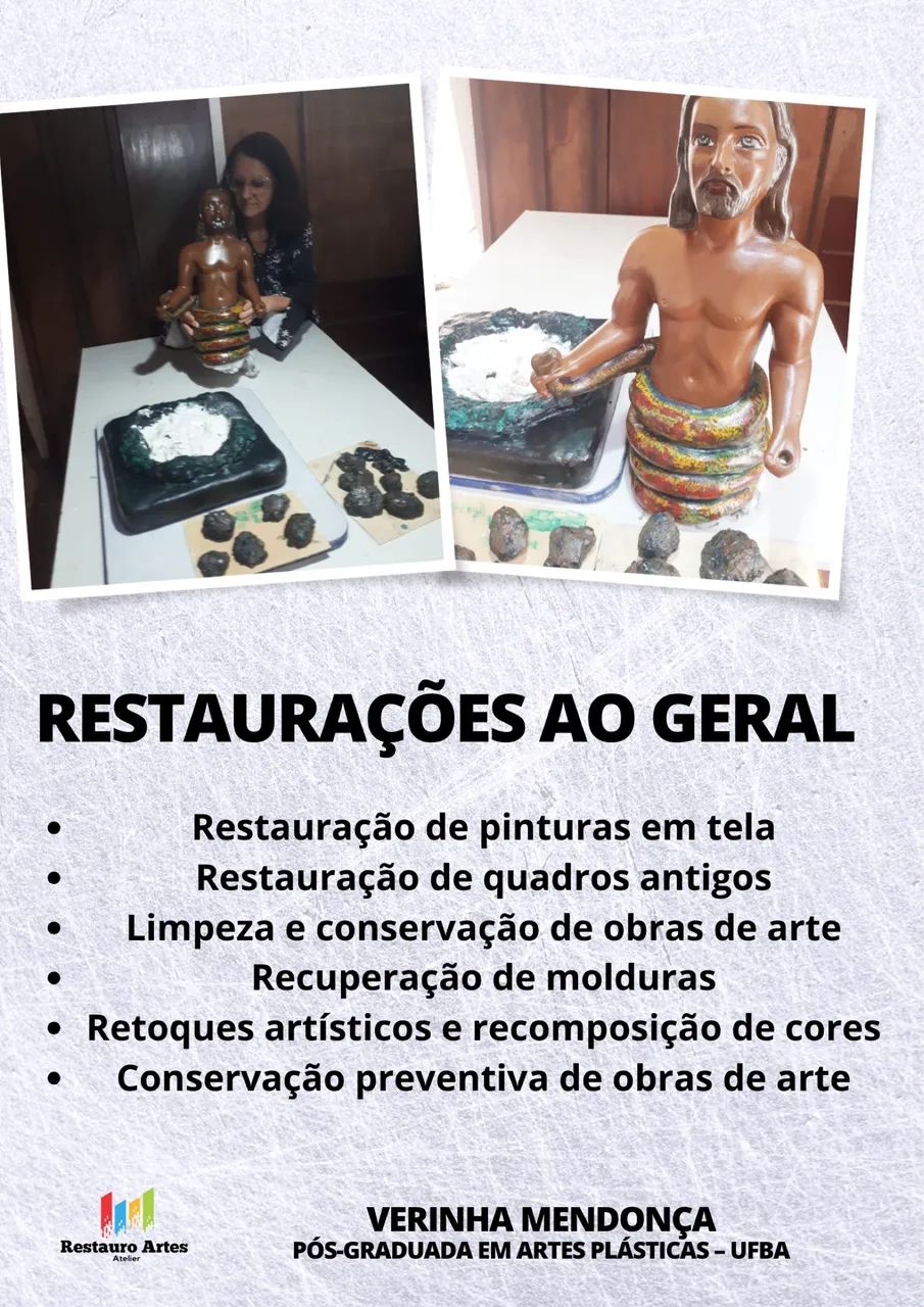 RESTAURAÇÃO DE OBRAS DE ARTE - SERVIÇO PROFISSIONAL