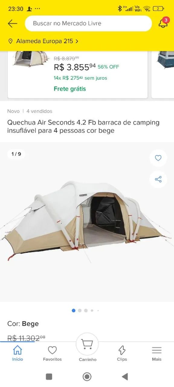 Barraca de camping Quechua Air Seconds 4.2 Fb