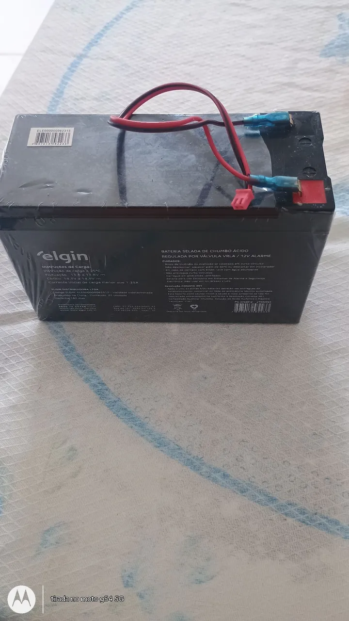Bateria Selada Elgin 12V para Alarme