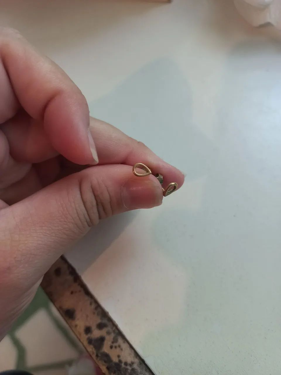 1 Par Brincos Gota Dourado