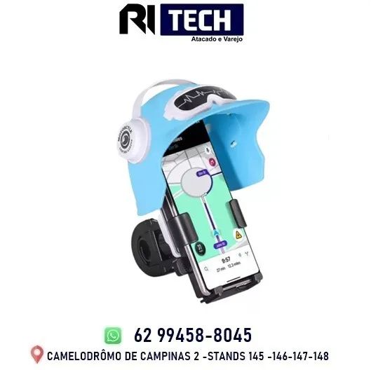 Suporte De Celular Para Moto Uber Capacete Proteção Solar