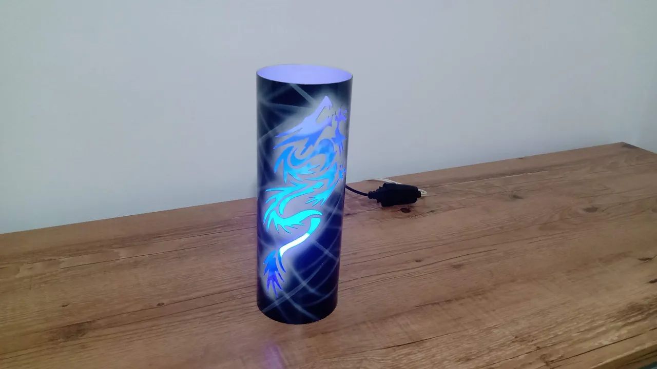 Luminária Dragão Azul