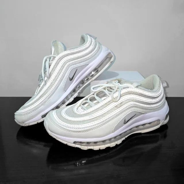 HOT Air Max 97 Branco Tenis Nike Refletivo Air Max 97 Branco