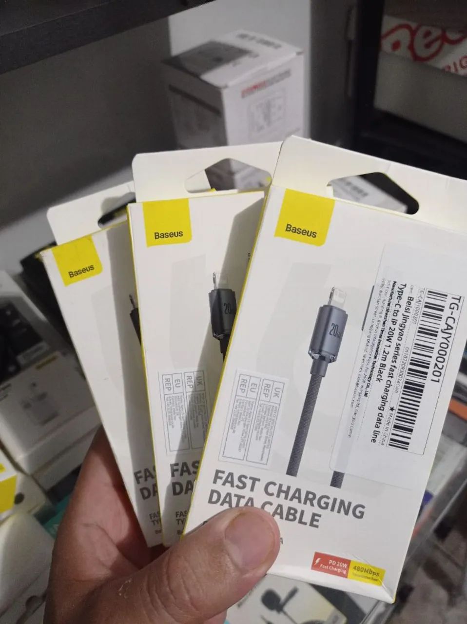 Cabo Baseus Fast Charging Type-C para iPhone 20W