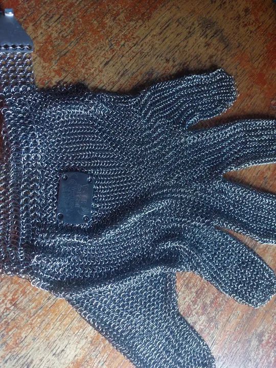 Luva de Malha de Aço Inoxidável