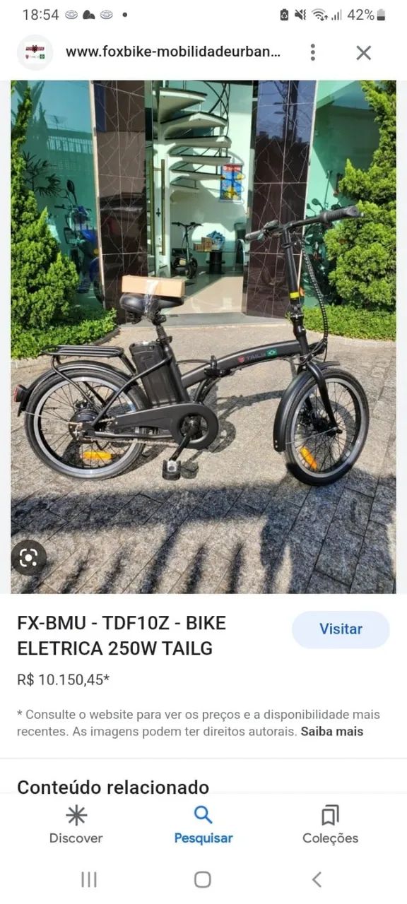 Bicicleta elétrica dobrável  - Foto 3