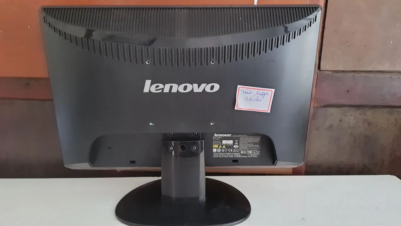 Monitor Lcd 19 Pol Lenovo D1960wa C/Defeito. Não Liga Nada. - Foto 3