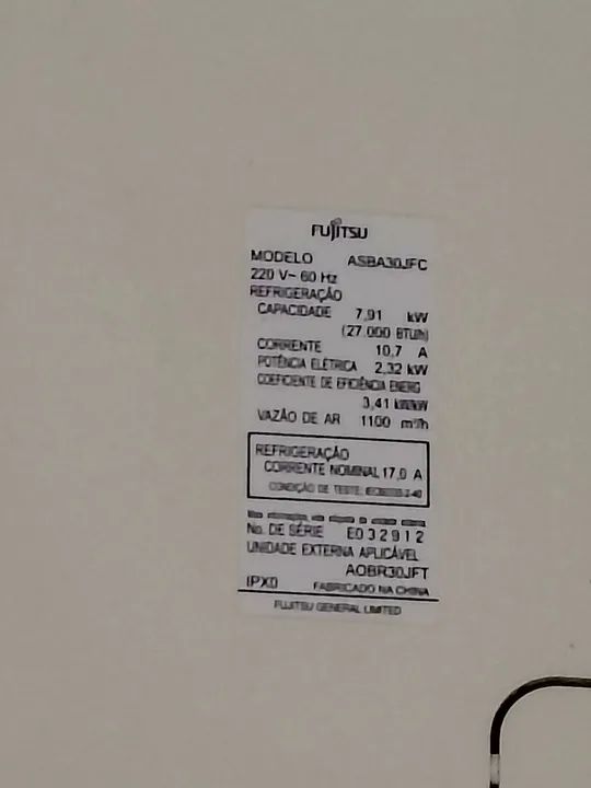Ar Condicionado Split Fujitsu Inverter 27.000 BTUs.... novíssimo!!! - Foto 3