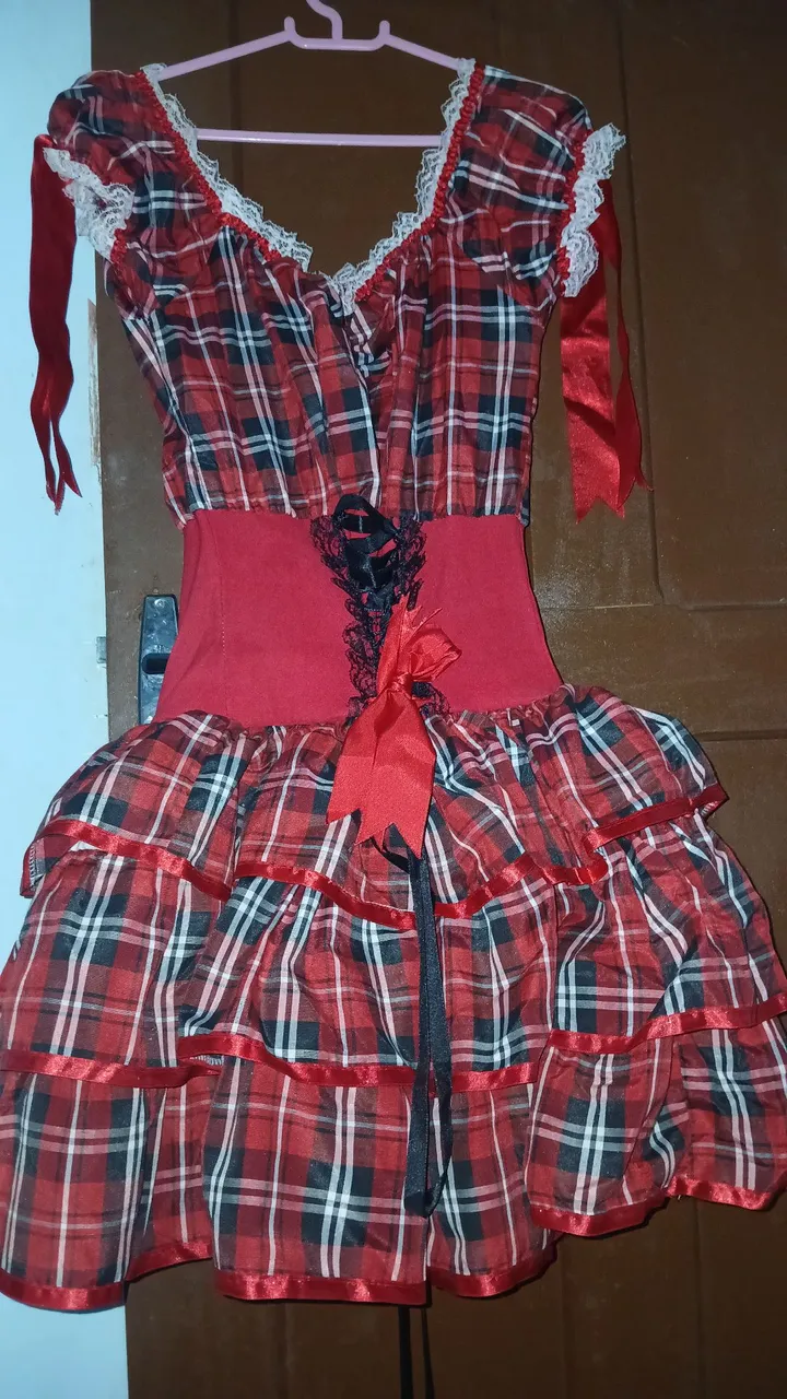 Vestido Xadrez Vermelho