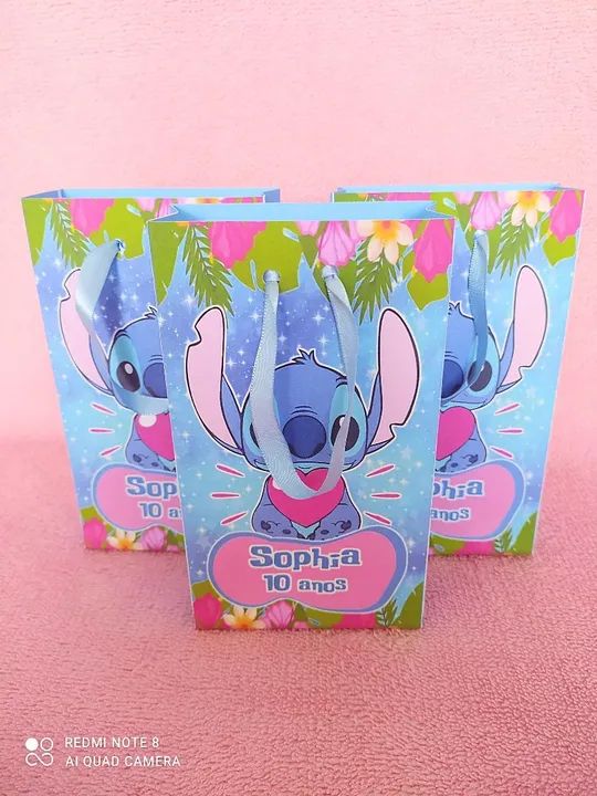 Sacolinha Stitch para lembrancinha de festa  - Foto 2