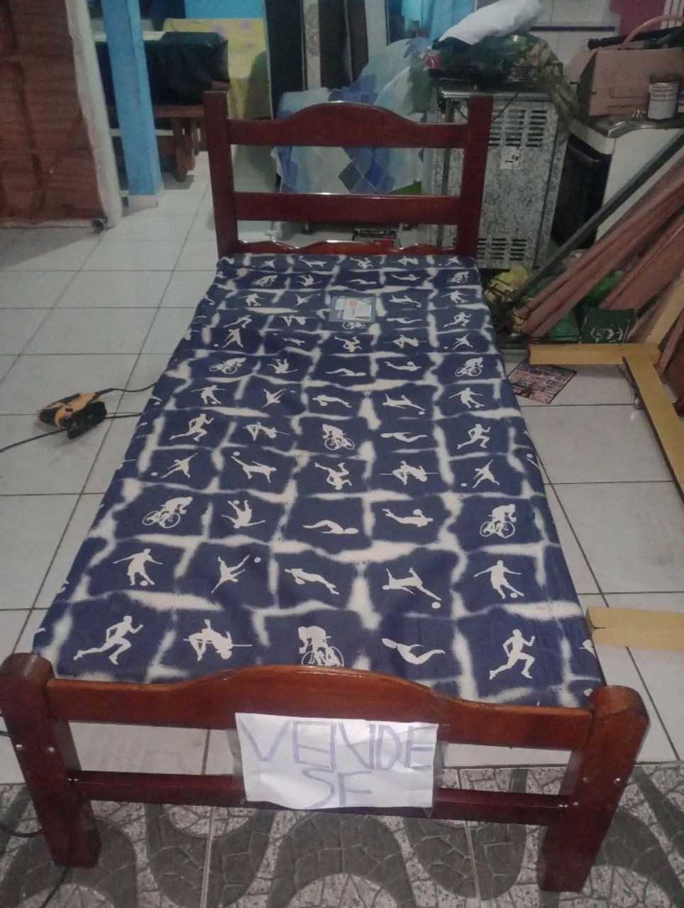 Promoção!Cama de solteiro madeira Angelin maciça linda 359,00 - Foto 6