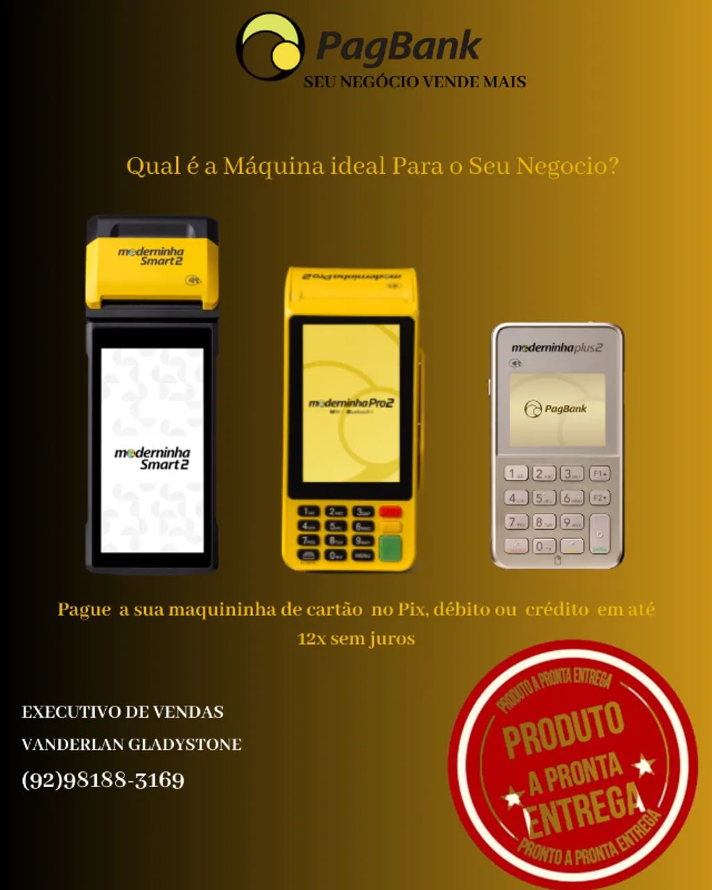 Máquina de Cartão de Crédito - Pronta Entrega