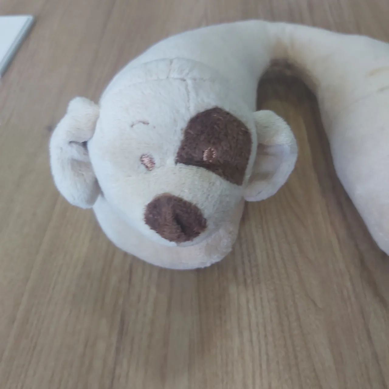 Travesseiro Protetor de pescoço infantil Pelúcia  formato de cachorro - Foto 2