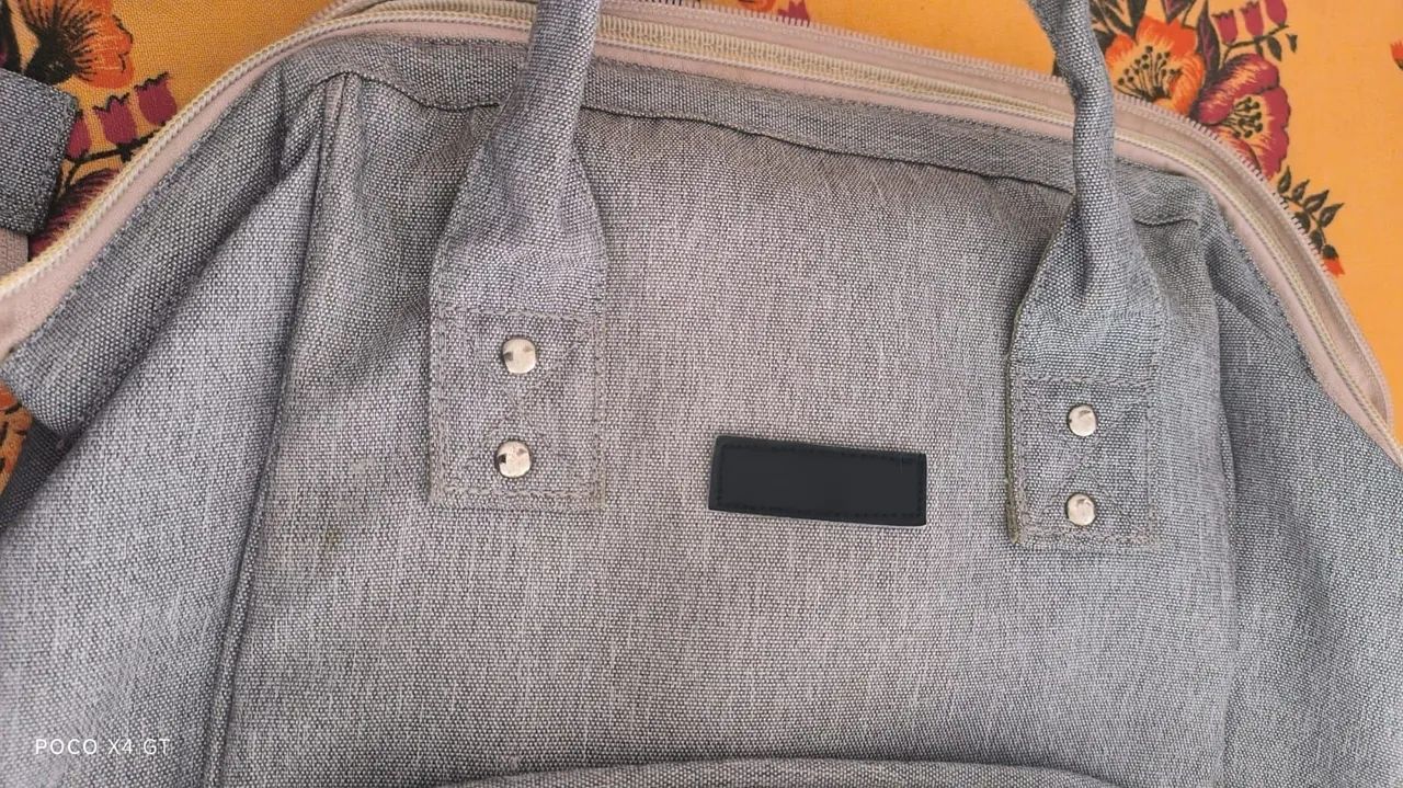 bolsa de maternidade cinza - Foto 3