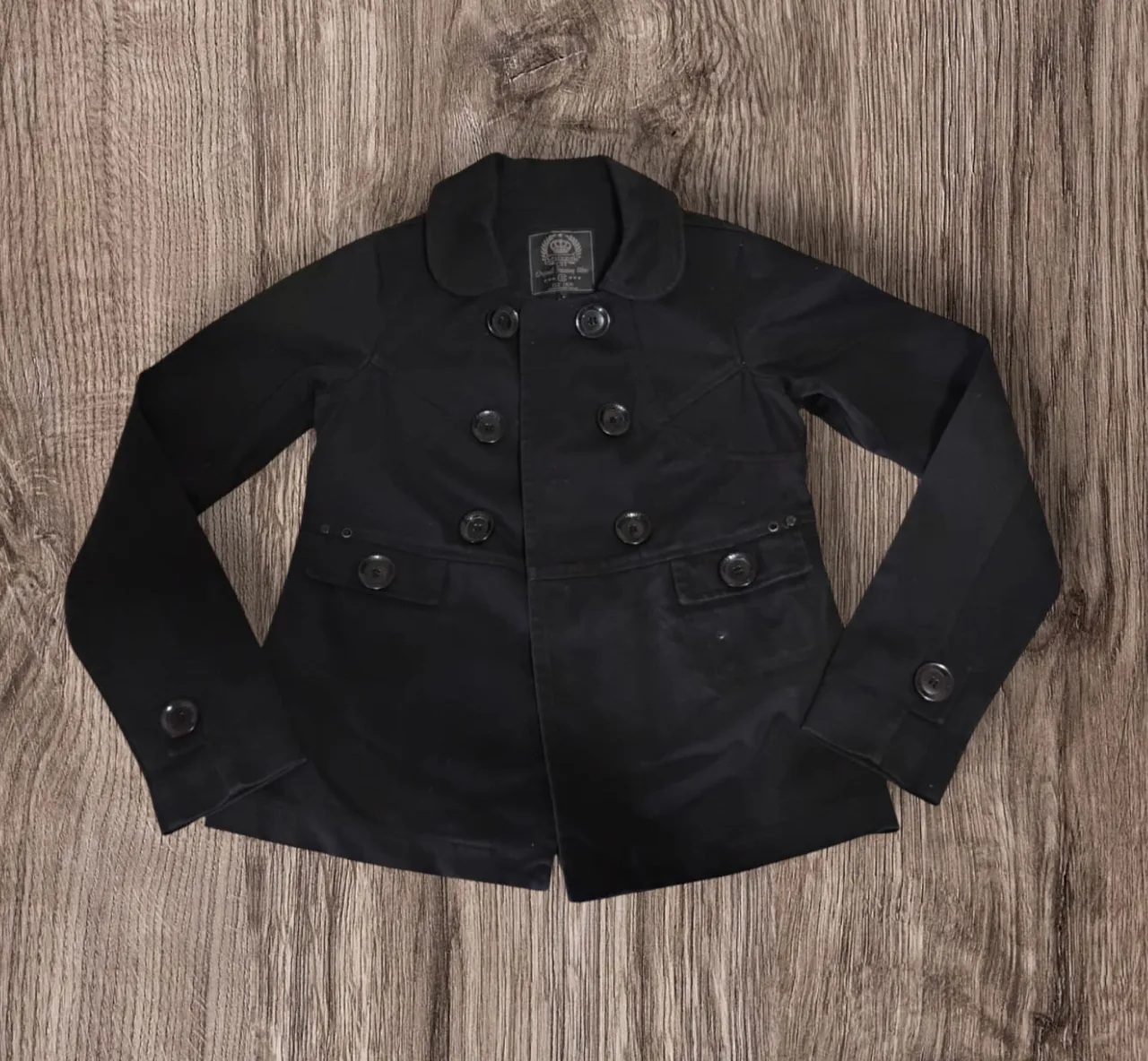 Casaco infantil feminino, Preto Elegante