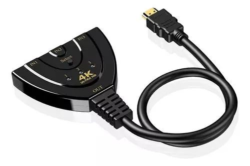 Divisor HDMI 3 Entradas e 1 Saída - 4K Ultra HD