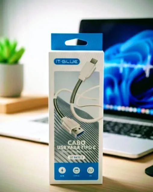 Cabo Usb Tipo c 2mts Reforçado Turbo *ENTREGA GRÁTIS*