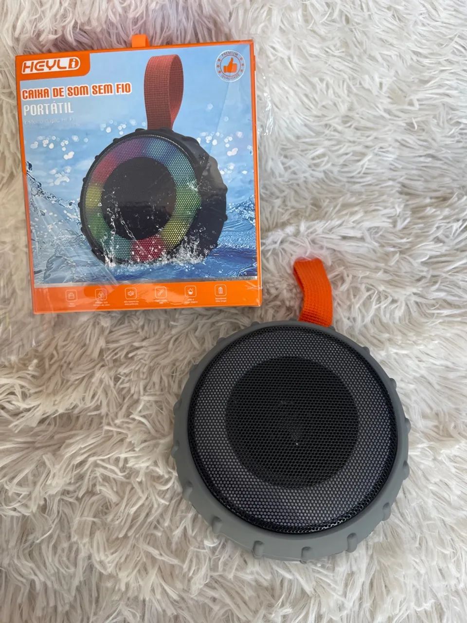 Caixa de Som Bluetooth à Prova D'água com LED - Foto 3