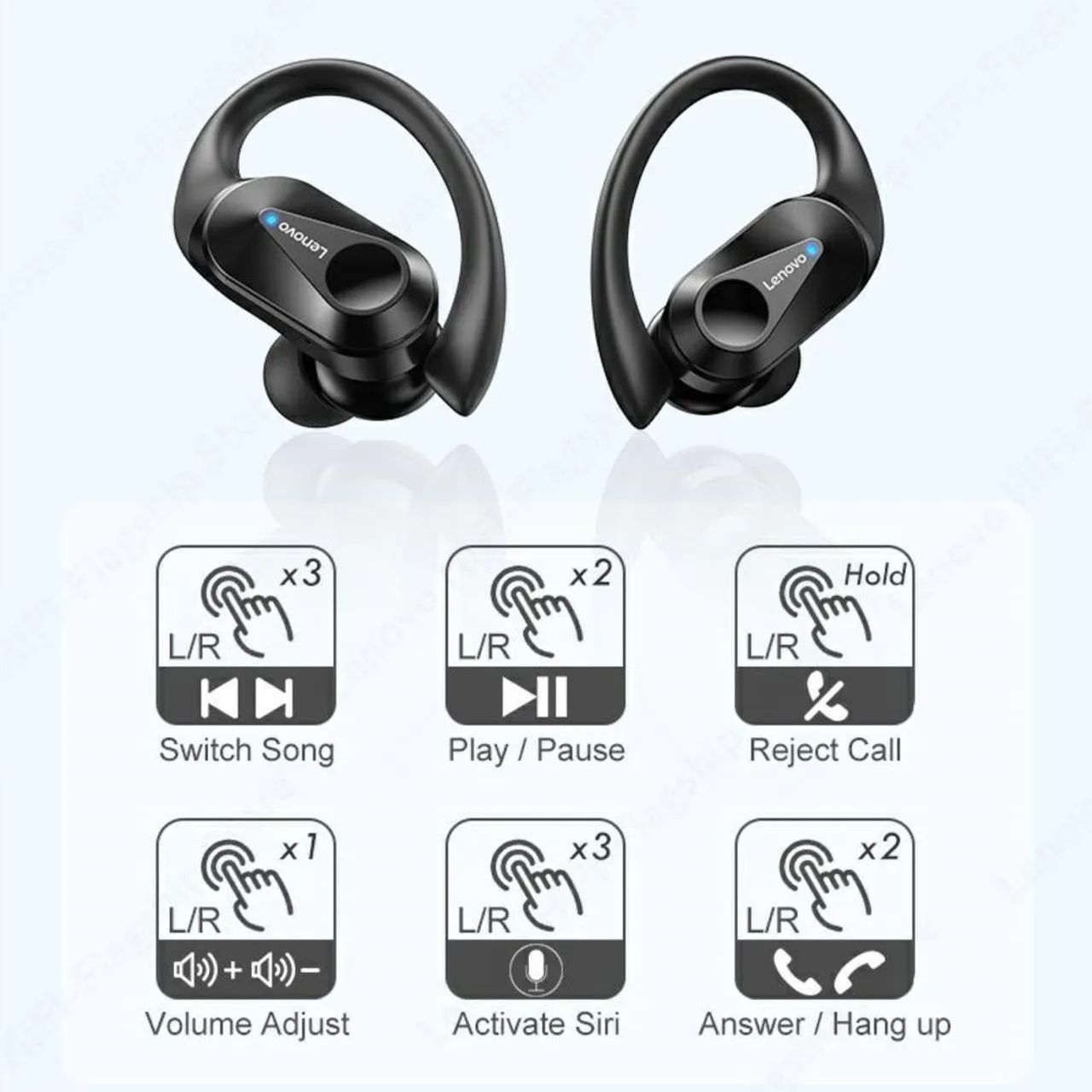 Lenovo LivePods LP75 TWS - Fone de Ouvido Esportivo (Suporte Flexível) Bluetooth 5.3 - Foto 4