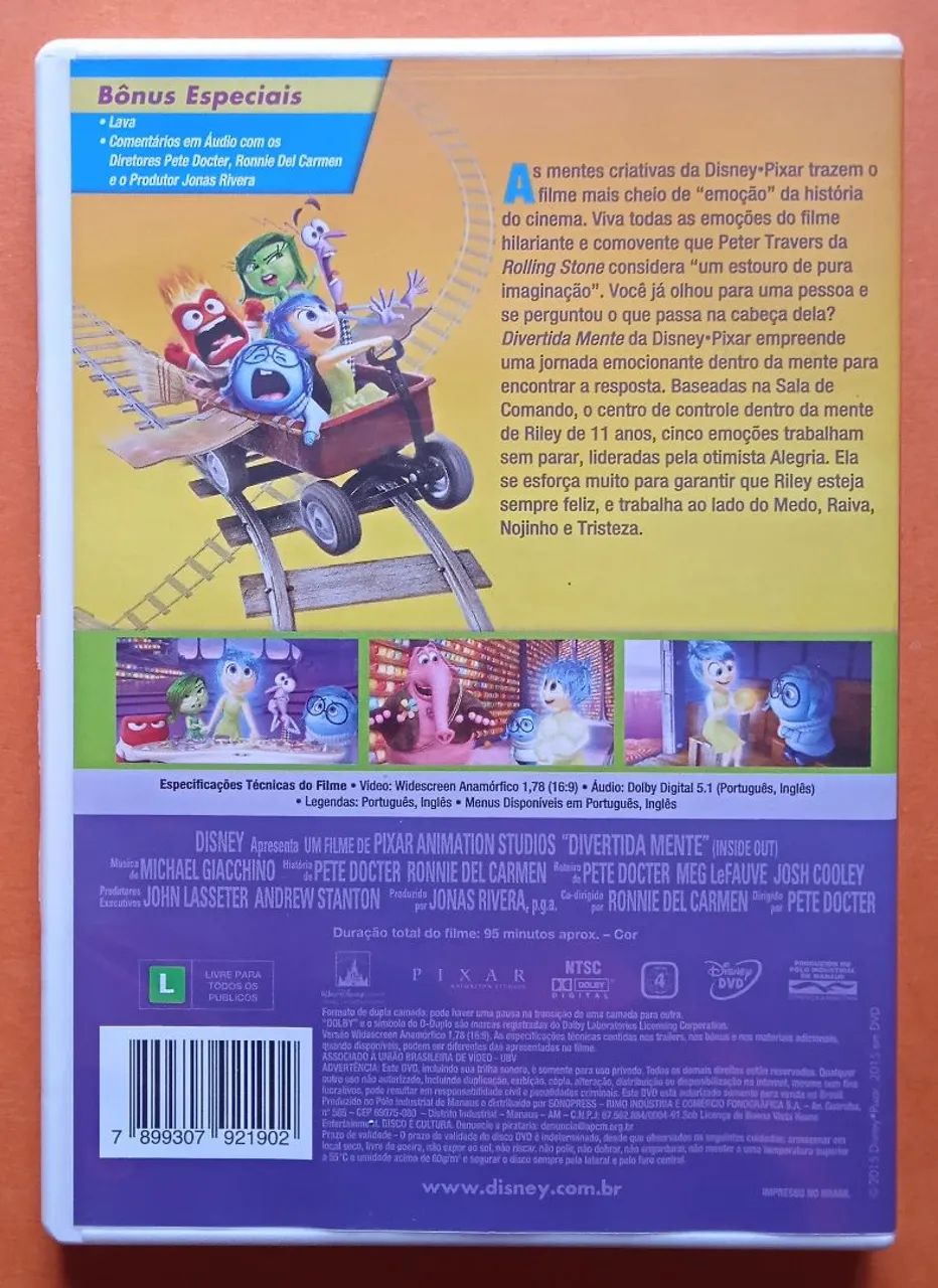DVD Divertida Mente - Disney Pixar - Foto 2
