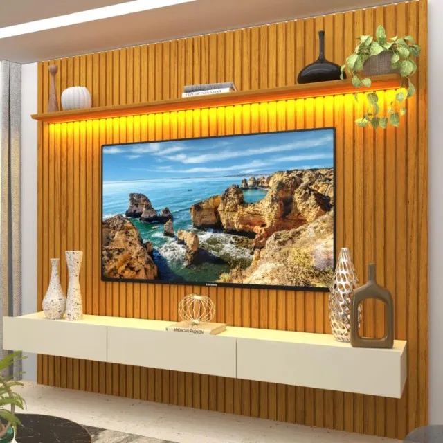 sala home painel ripado - Foto 2